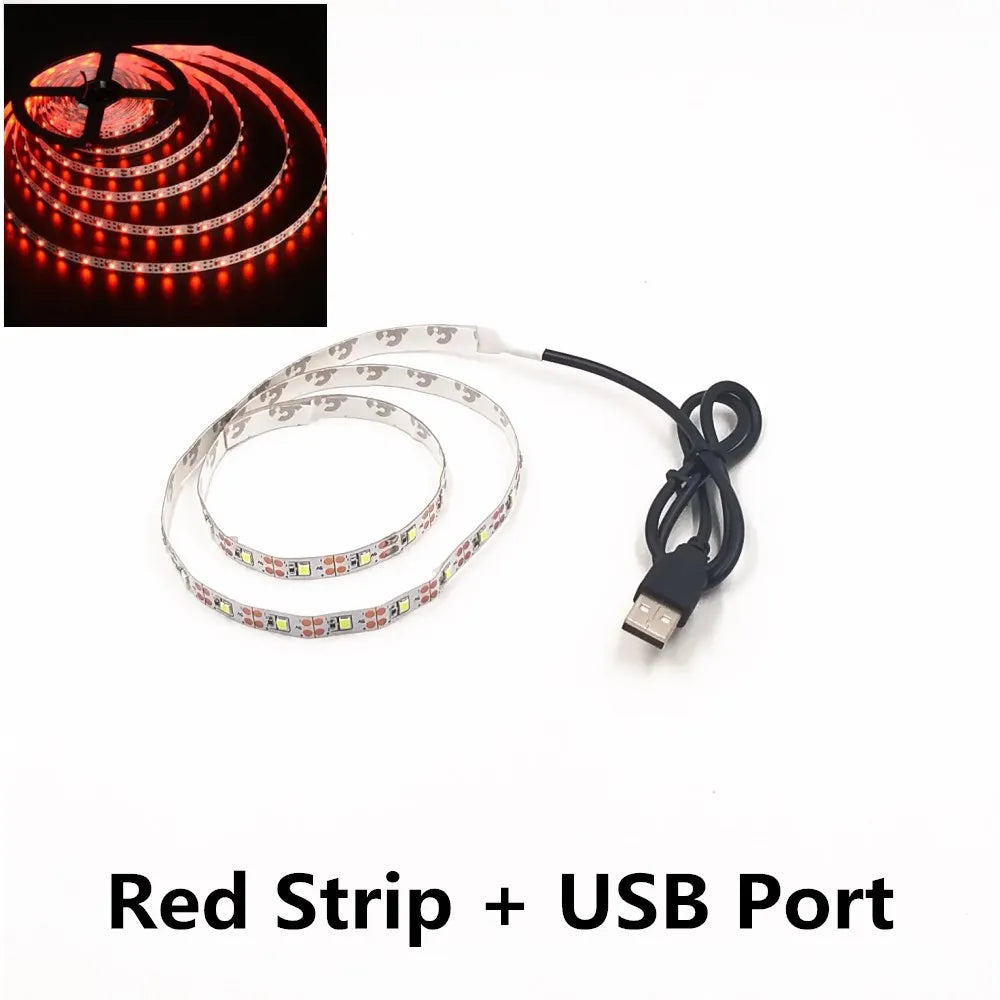 5M USB LED Strip Light SMD Ribbon Ceiling Cabinet Light