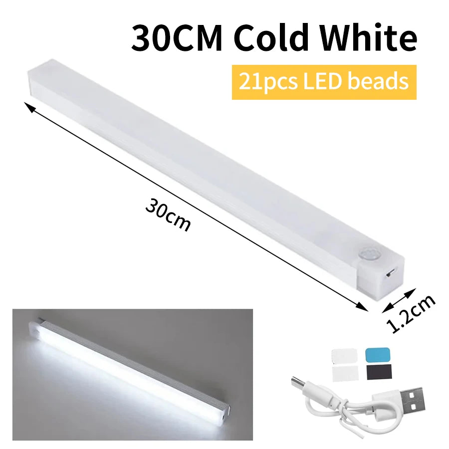 Motion Sensor LED Cabinet Light Rechargeable Induction Night Light
