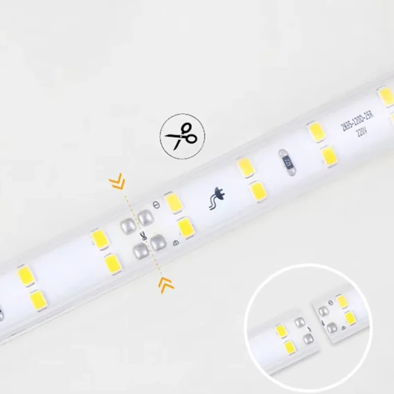220V Led Strip 1-30m With Eu Plug 2835 Flexible Ribbon Light