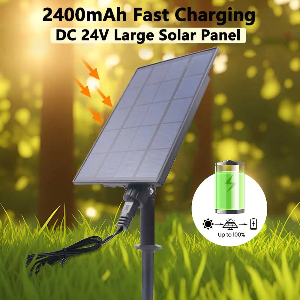 2400mAh COB Solar Neon Light Strips DC 24V Flexible Lights