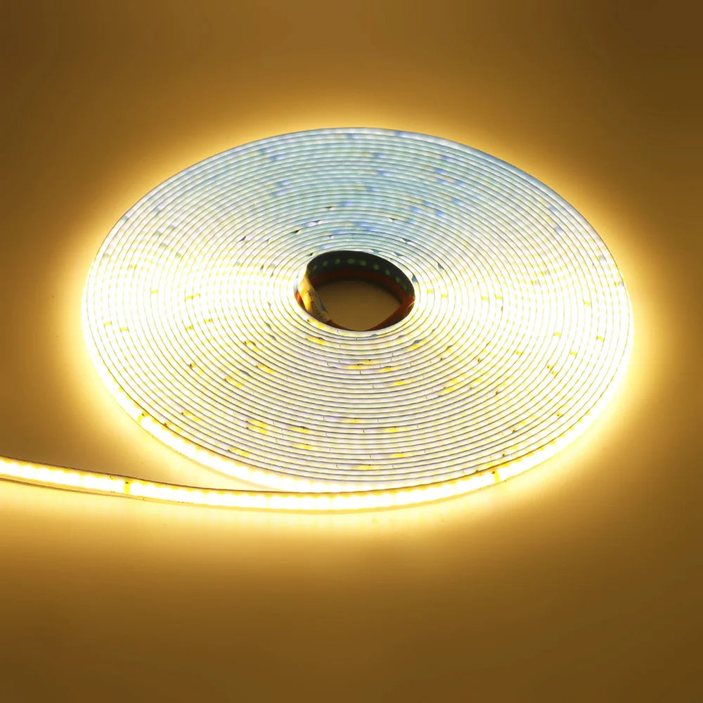 220V 110V COB LED 5m 10m 20m 50m Strip Light 2pin Power Kit