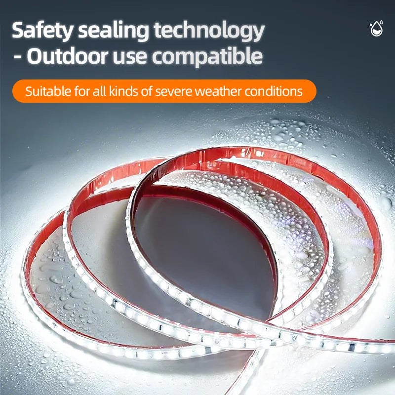 AC 220V LED Strip Light Waterproof Flexible Ribbon Tape