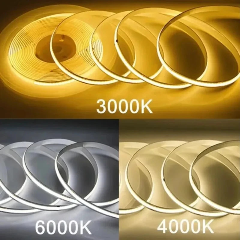 Flexible Tape Lights Dimmable COB LED Strip Light Smart