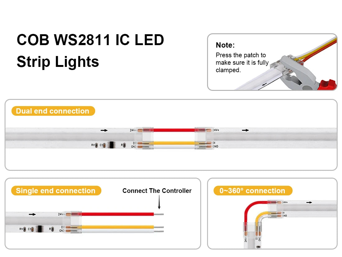 SPI COB LED Strip WS2811 RGB+IC Addressable 420LEDs