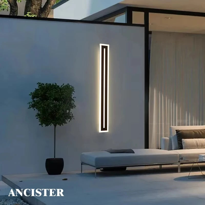 Outdoor waterproof IP65LED long strip wall lamp modern
