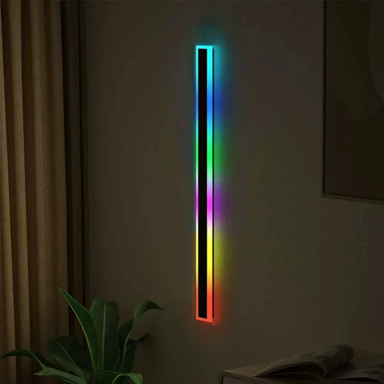 Outdoor Long Strip RGB LED Wall Lamp Remote/Tuya WiFi APP
