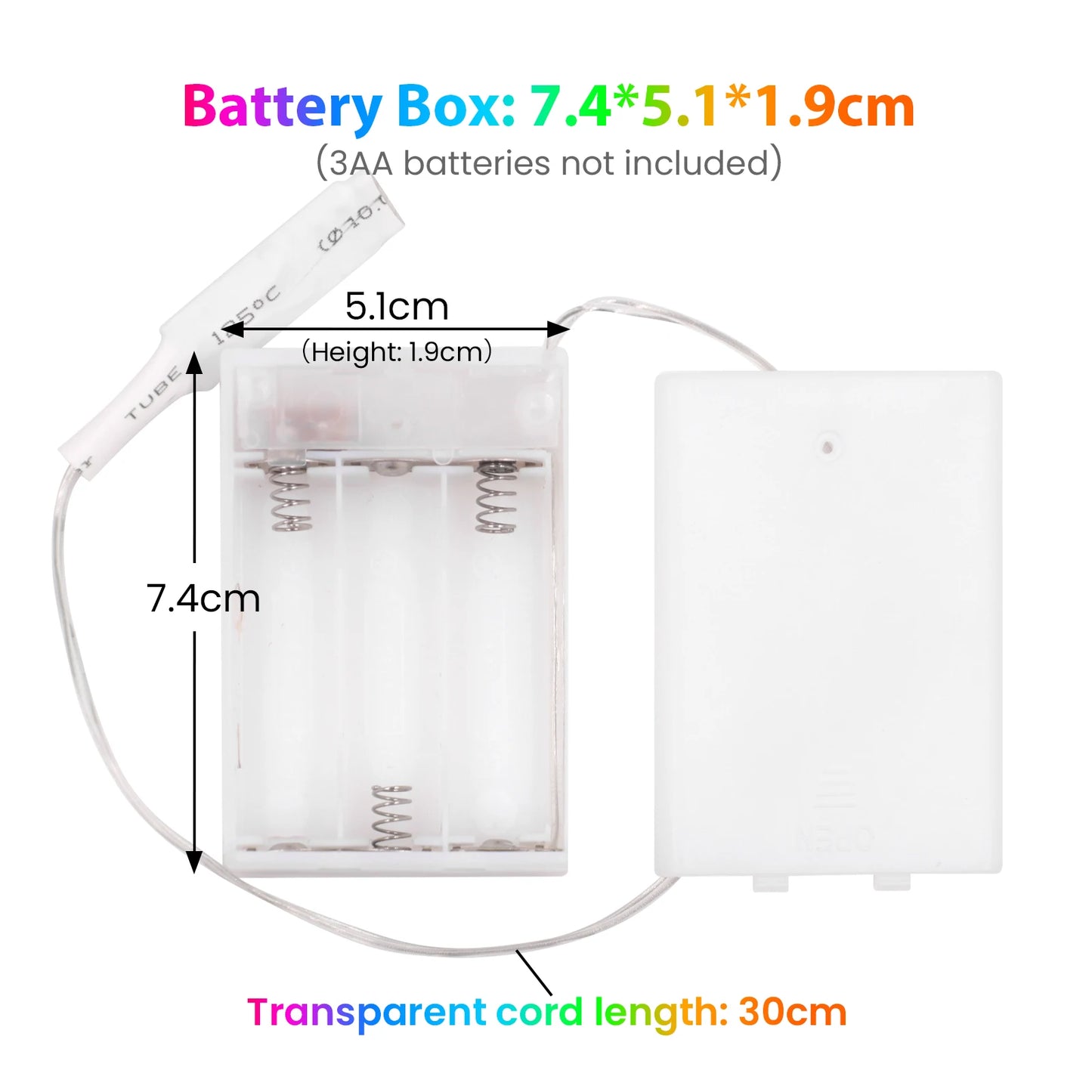 3AA Battery Powered 5V RGB Color-changing LED Neon Strip Light