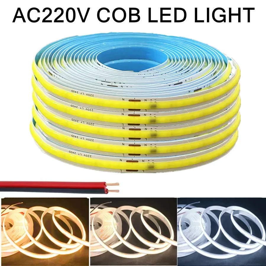 Flexible Tape Lights Dimmable COB LED Strip Light Smart