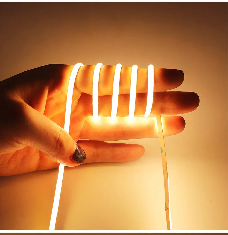 FOB COB LED Strip Lights  Flexible Dimmable LED Tape