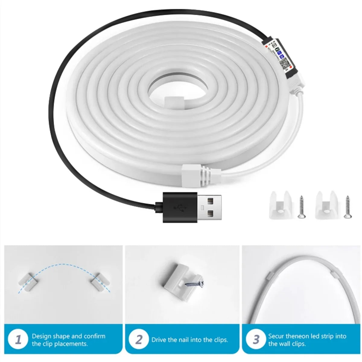 5V RGB neon light with bluetooth remote control and APP