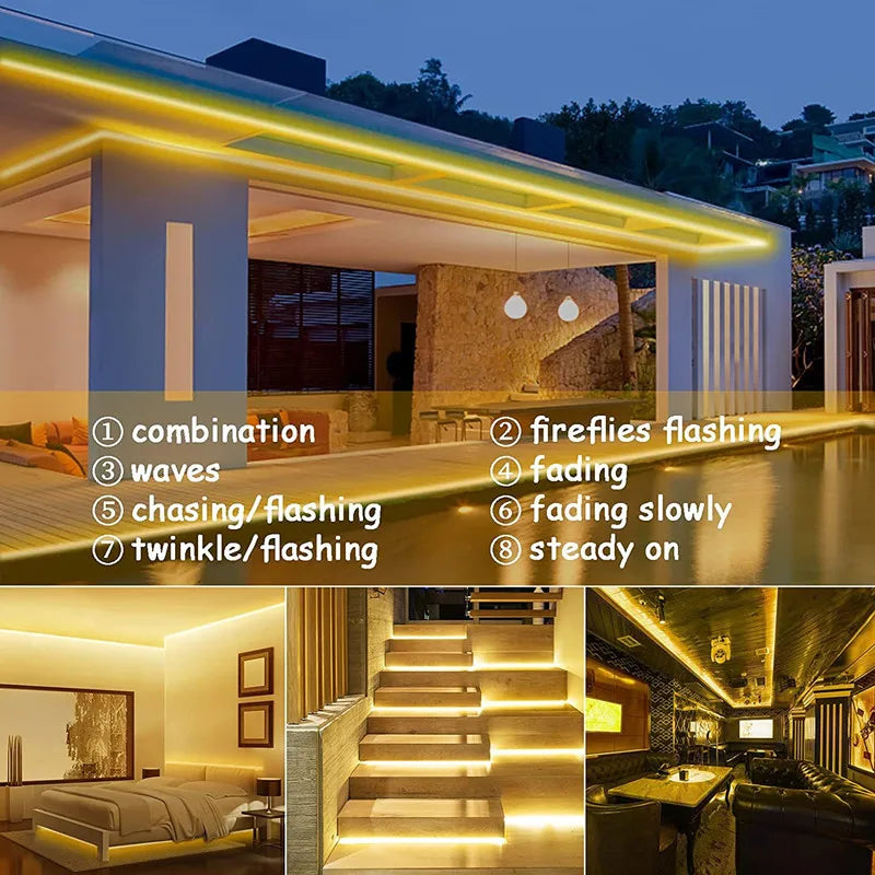 SMD2835 Solar Strip LED Lights With Remote Control Lighting