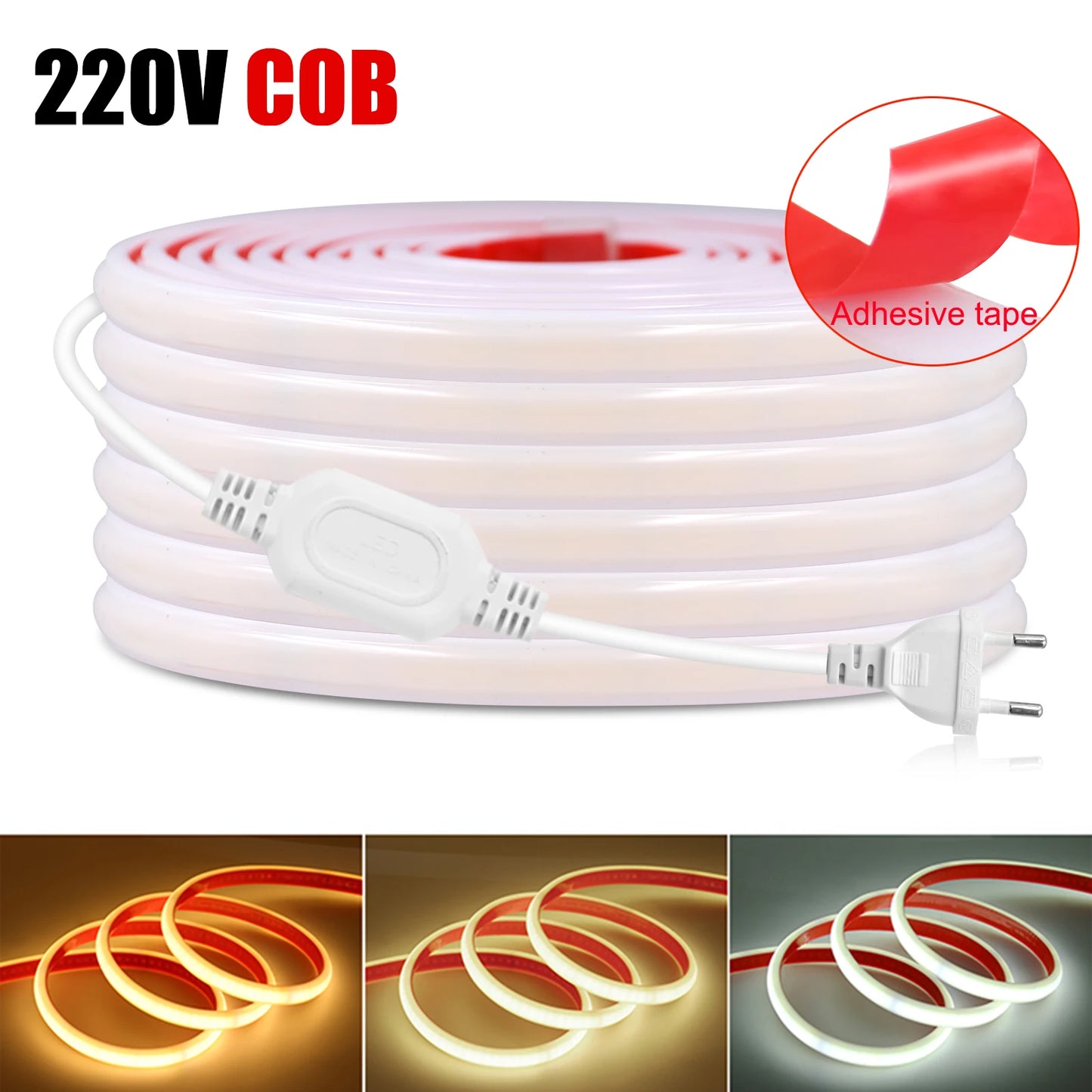 AC 220V COB Lights IP67 Outdoor Waterproof LED Strip Light