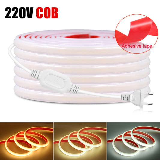 AC 220V COB Lights IP67 Outdoor Waterproof LED Strip Light