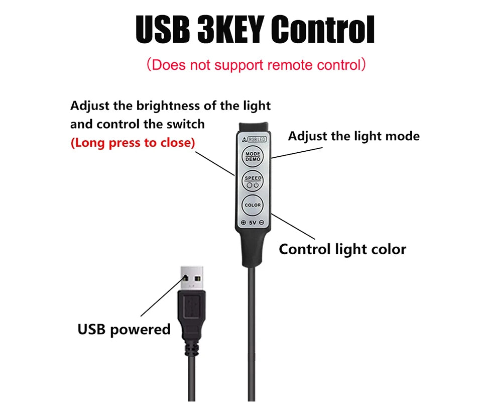 Smart Led Lights Strip TV Smart Bedroom Lighting Bluetooth