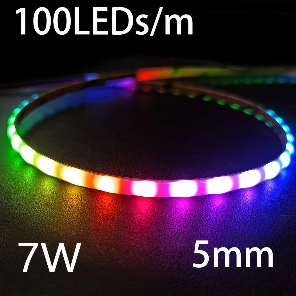 Full Color COB Smart LED Strip Light DC 5V 12V Individually