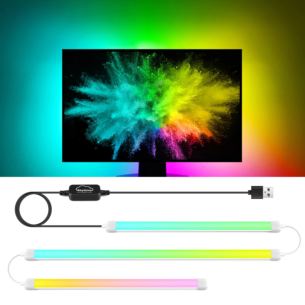 Smart Computer Monitor Sync LED Strip Light RGBIC PC Display Screen ...
