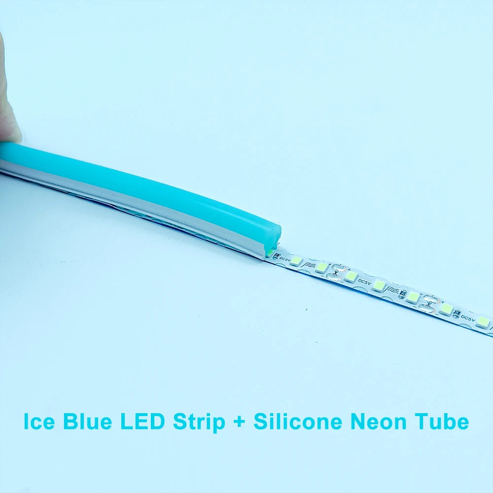 12 Colors DIY Neon Light DC5V S Shape LED Strip Lights