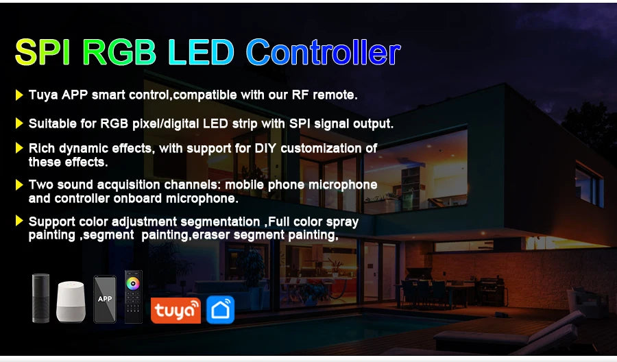 RGB-IC COB LED Strip with Tuya Wifi Controller LED Tape