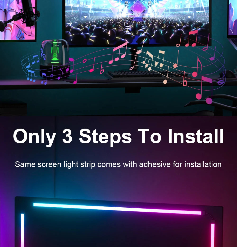 Smart Ambient TV Lighting Display Sync LED Strip RGB