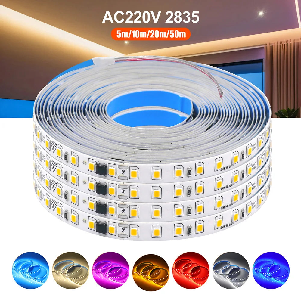 5m 10m 20m 50m Led Strip Light Waterproof IP44 220V 230V