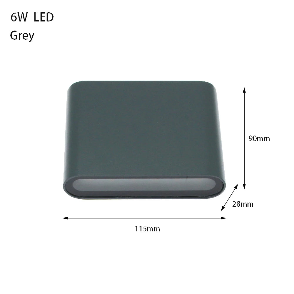 6W 12W 24W LED Outdoor Waterproof Wall Lamp