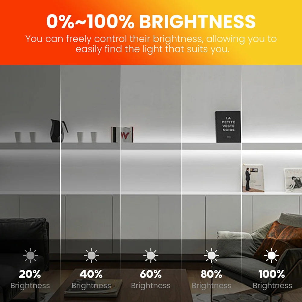 220V Wall Touch LED Strip Light Wifi Bluetooth Remote Control