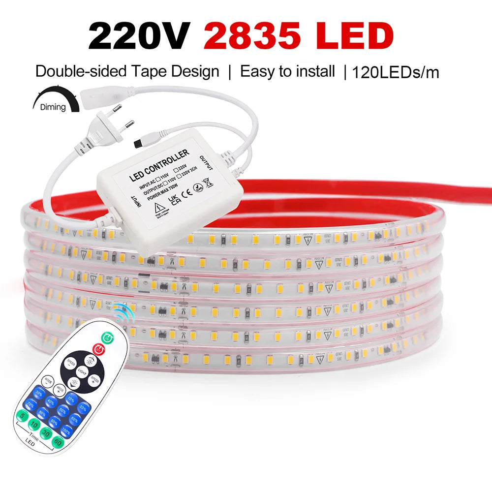 220V Wall Touch LED Strip Light Wifi Bluetooth Remote Control