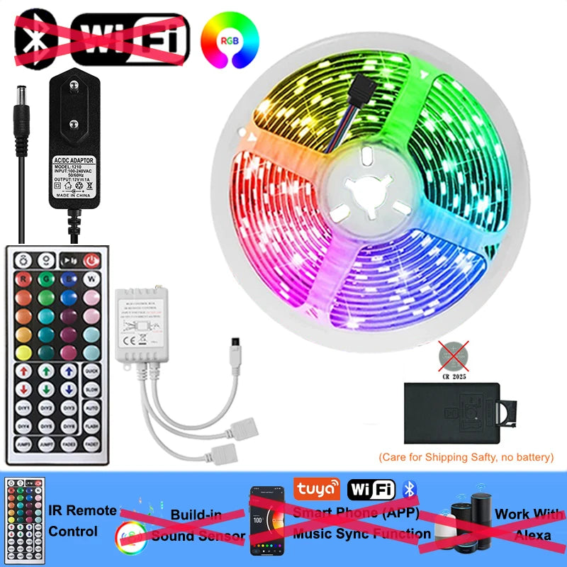 RGB Led Lights Strip Wifi Bluetooth Adhesive Led Tape