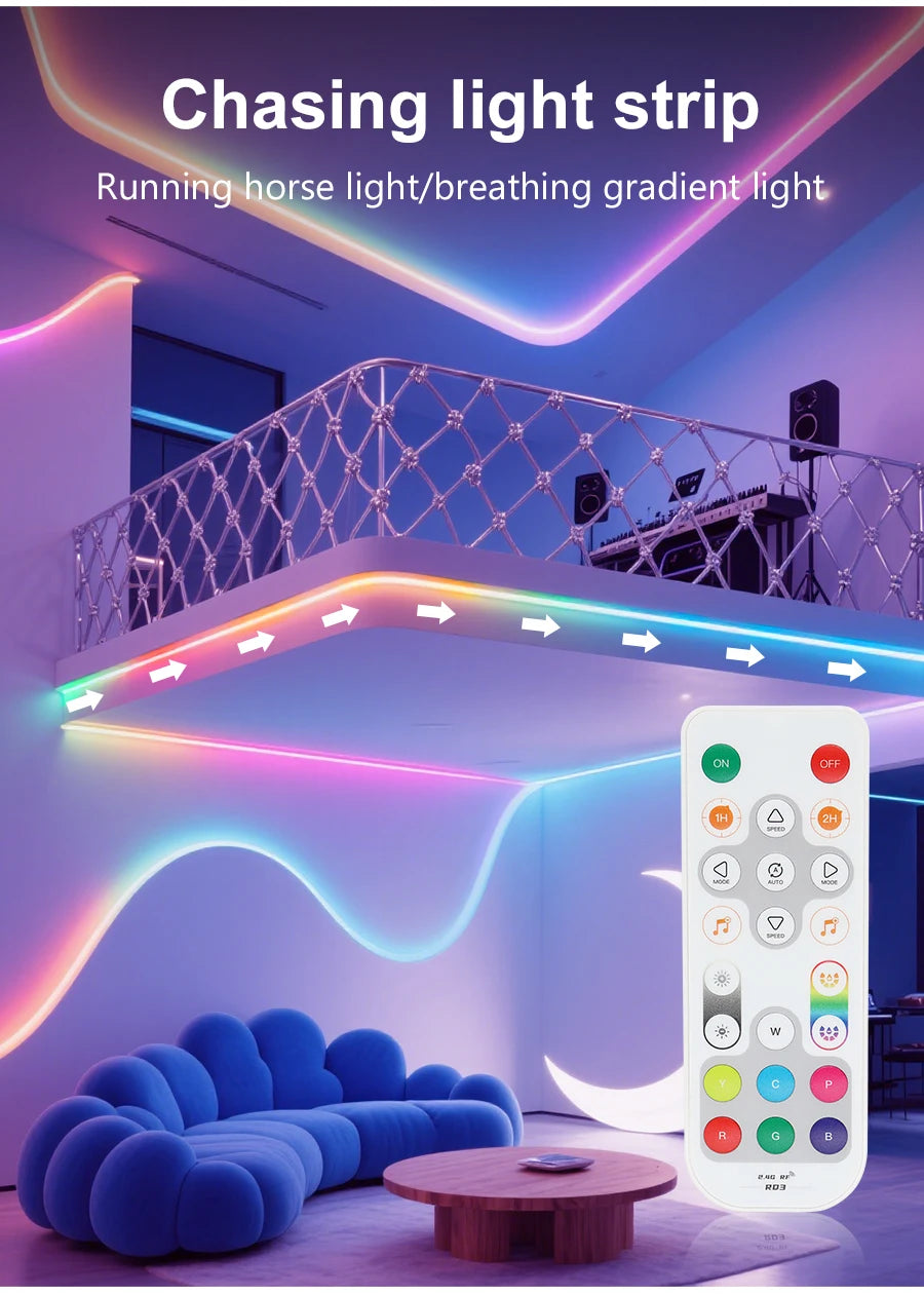 3mm 5mm 5V WS2812B Addressable COB LED Strip