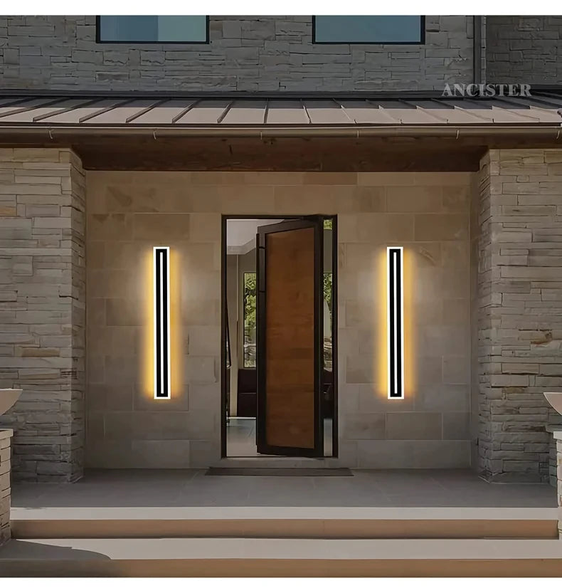 Outdoor waterproof IP65LED long strip wall lamp modern