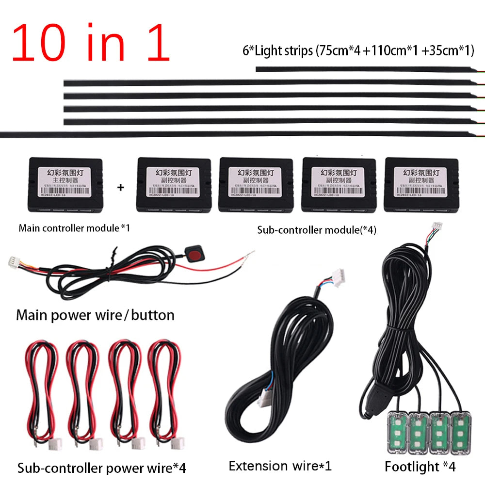 RGB Symphony Car Atmosphere Interior LED Acrylic Guide