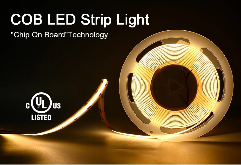 Linear Dimmable 24V 12V COB LED Strip Light For Room Decor