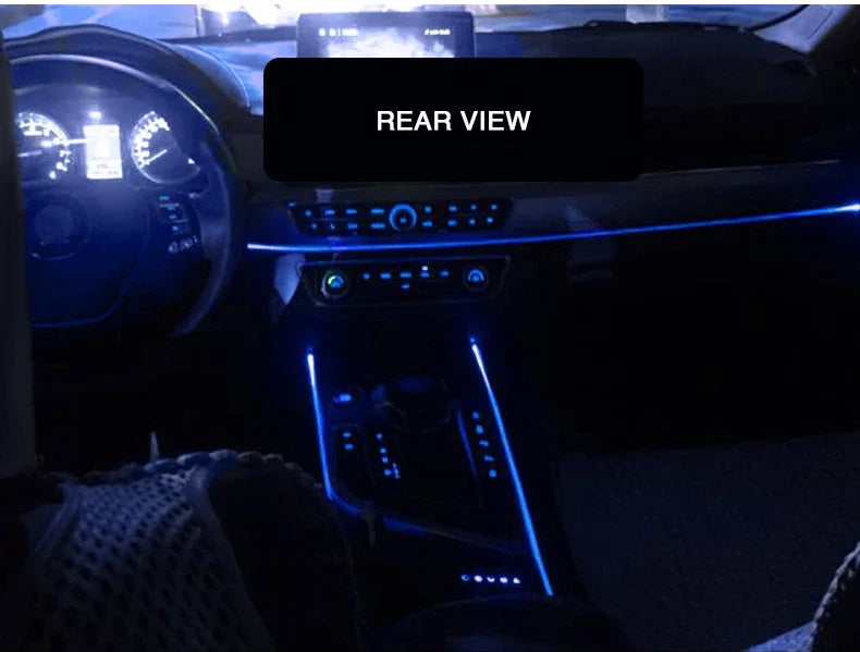 Car Ambient Decoration Lamp RGB Fiber Optic Neon Strip