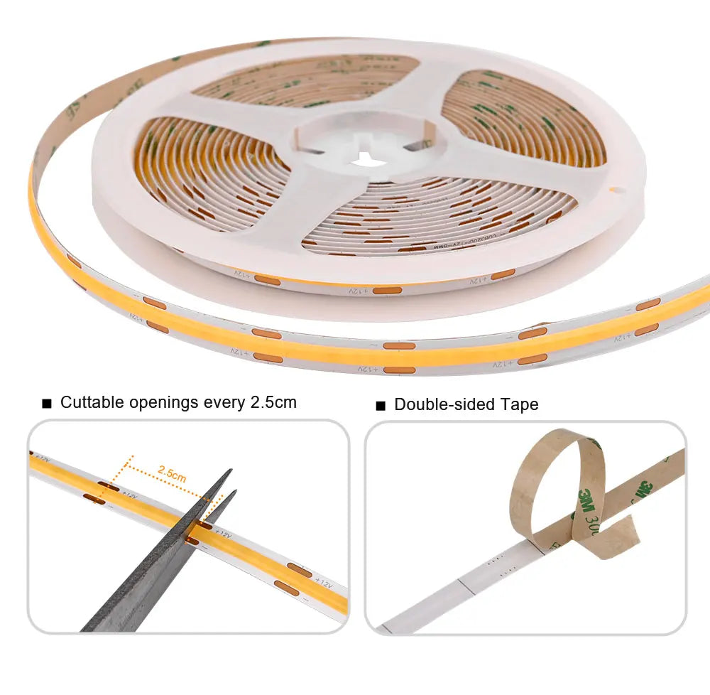 Under Cabinet COB LED Strip Light Collection Display