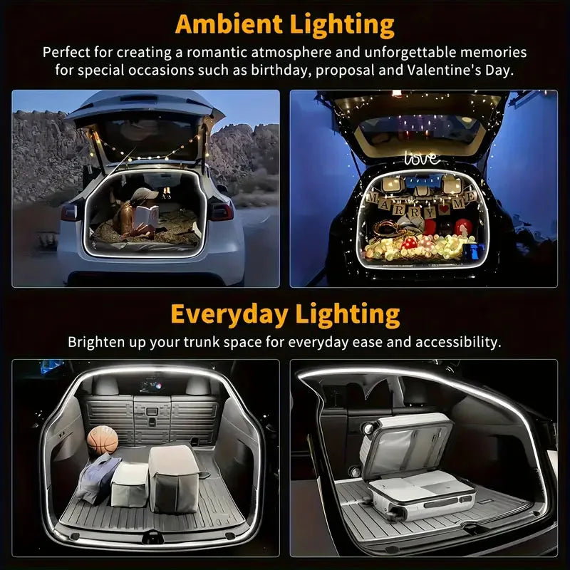 Car Trunk Dynamic Flowing Light Strip On/Off Scanning Trunks