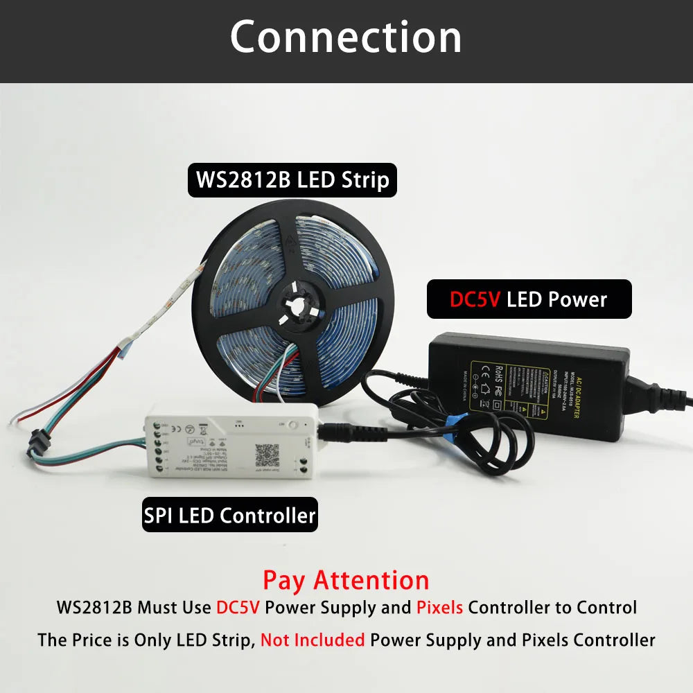 WS2812B DC5V 30/60/74/96/144leds/m Led Strip light