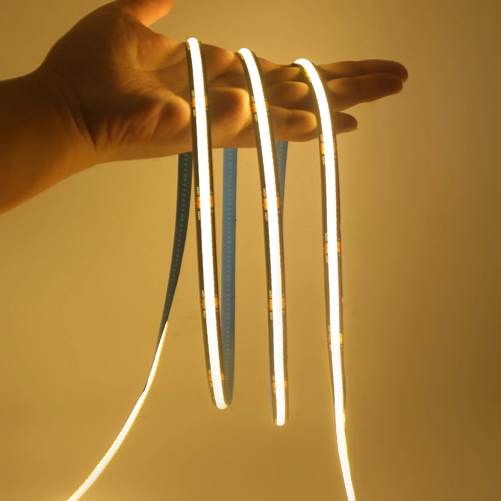 Black PCB COB LED Strip Light High Density Lighting