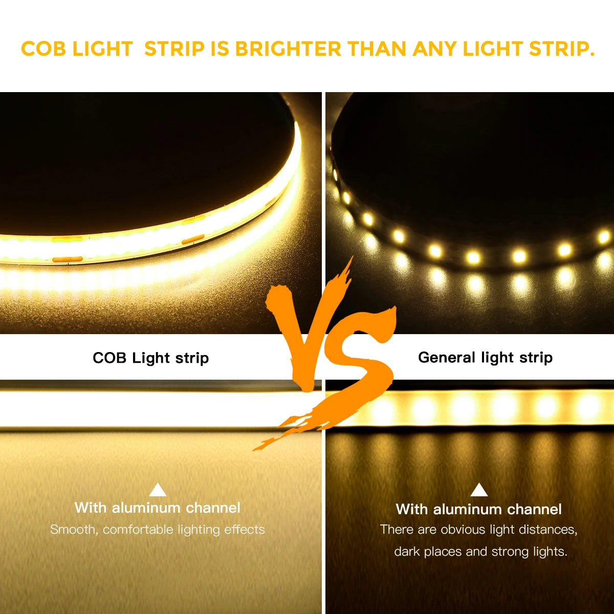 Flexible Led Strip Lighting 5V FOB USB COB LED Light Tape Penetrating Touch Switch Motion Sensor
