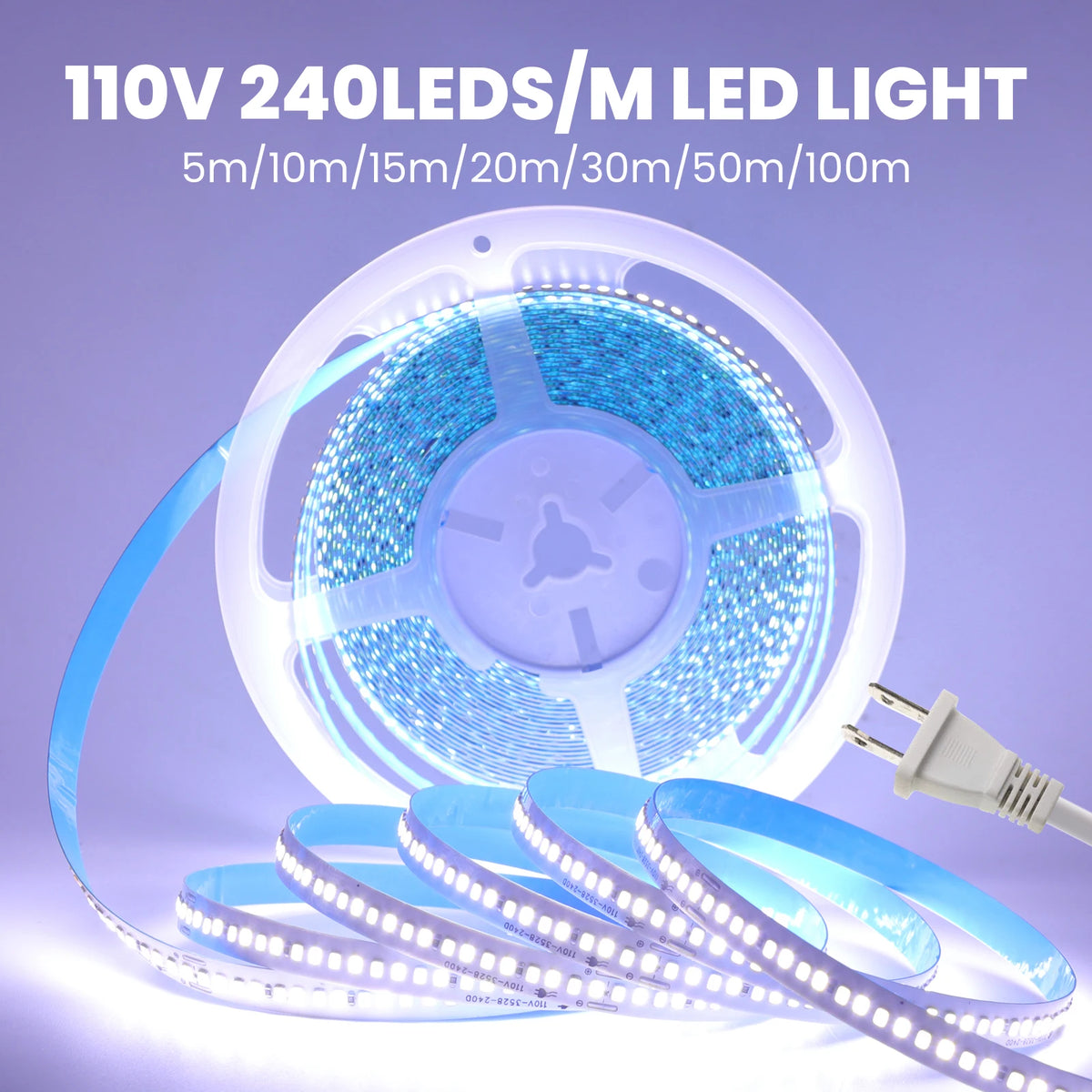 LED Strip Lights 220V 110V with EU US Plug High Bright