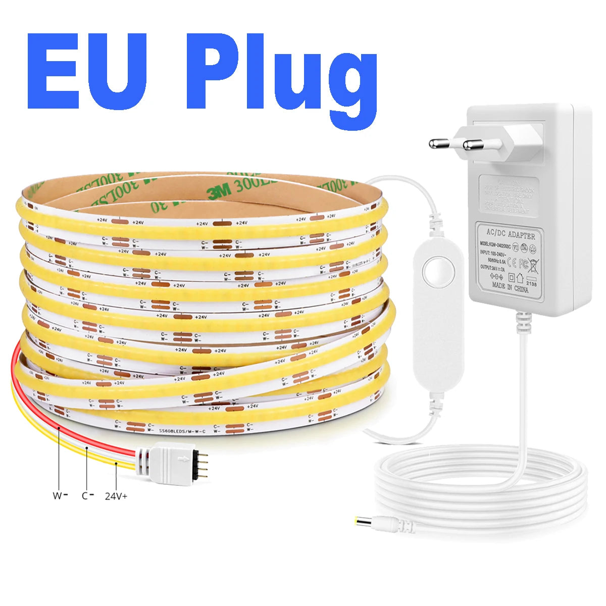 608LEDs/M CCT Wifi COB LED Strips Dual White room decor