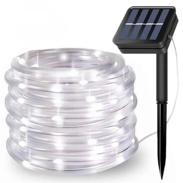 300LED Solar Rope Strip Light Outdoor Fairy Light Strings