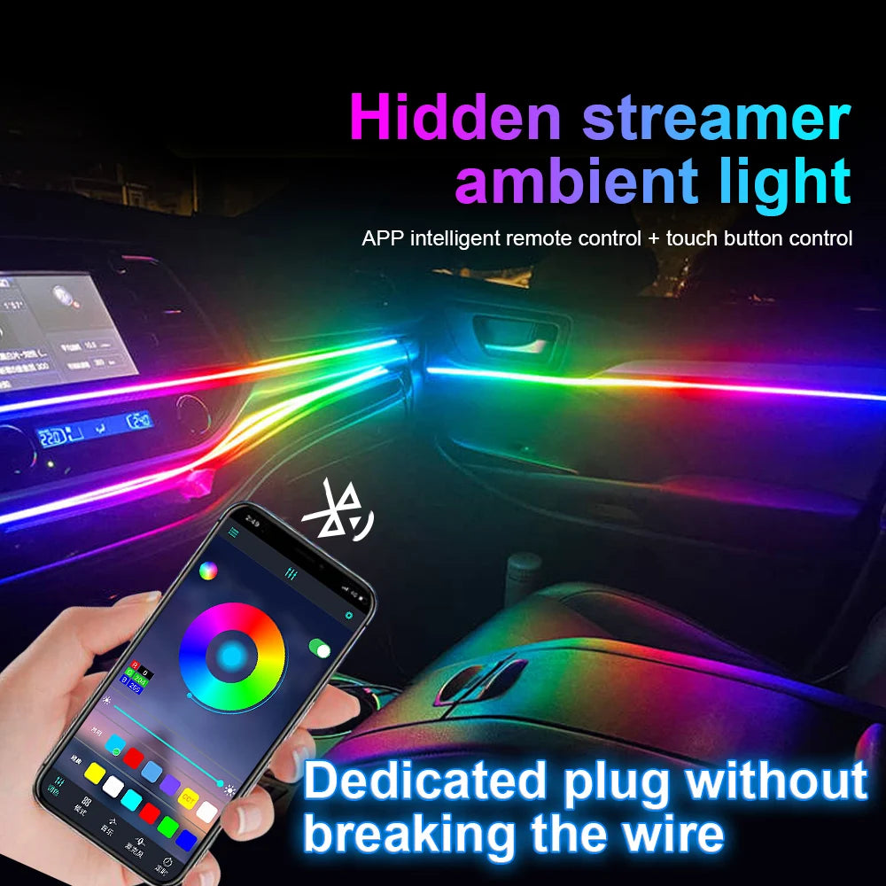 18 in 1 Newest Hidden Car LED Ambient Light Smoke