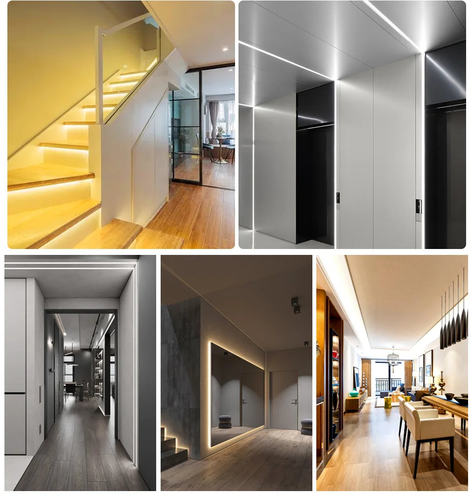 24V 12V COB LED Strip Light 8mm 320LEDs/M High Density