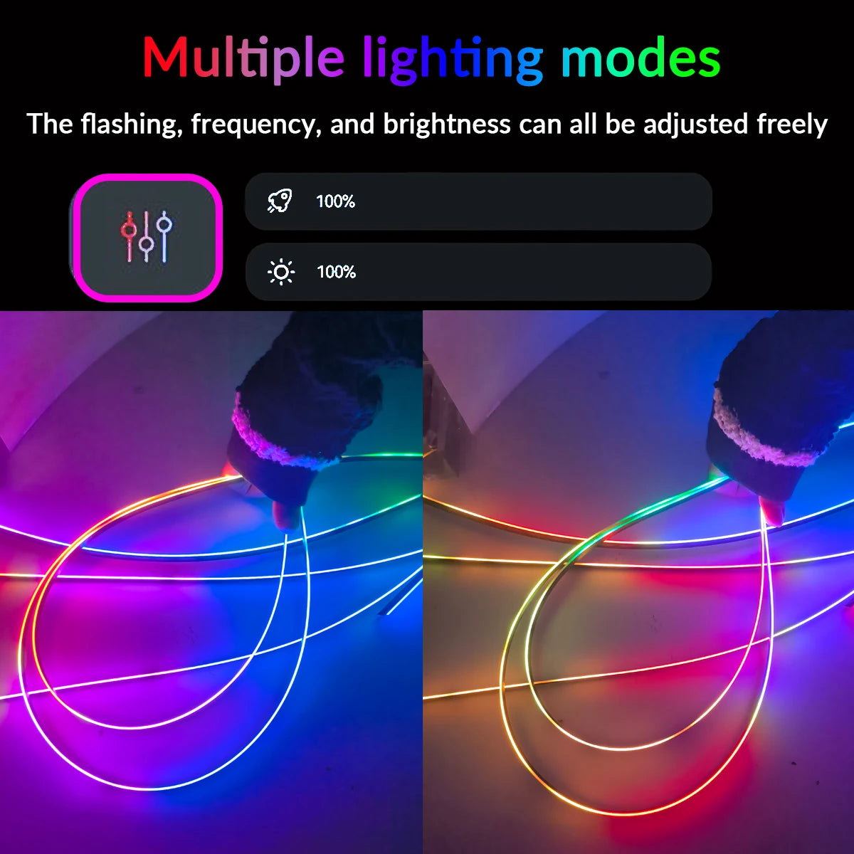 18 in 1 Car Ambient Light For BMW 64 Colors RGB LED Neon Strip