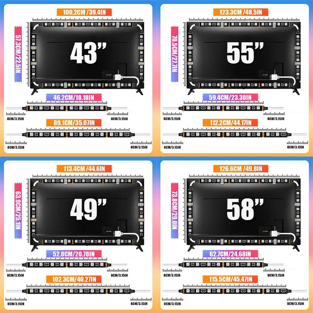 USB 5V RGB TV Led Backlight Strip 30Leds/M Led Lighting