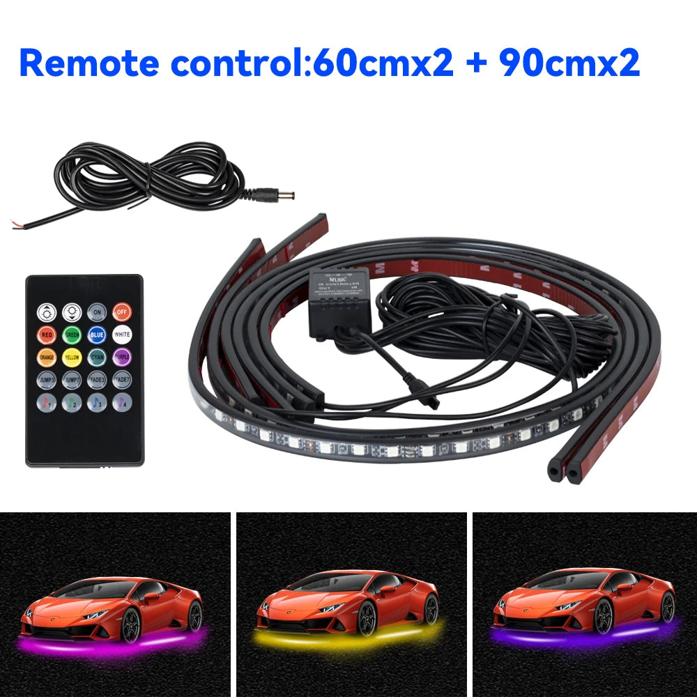 Car Charssis Flexible LED Strip Light LED Underbody APP Control