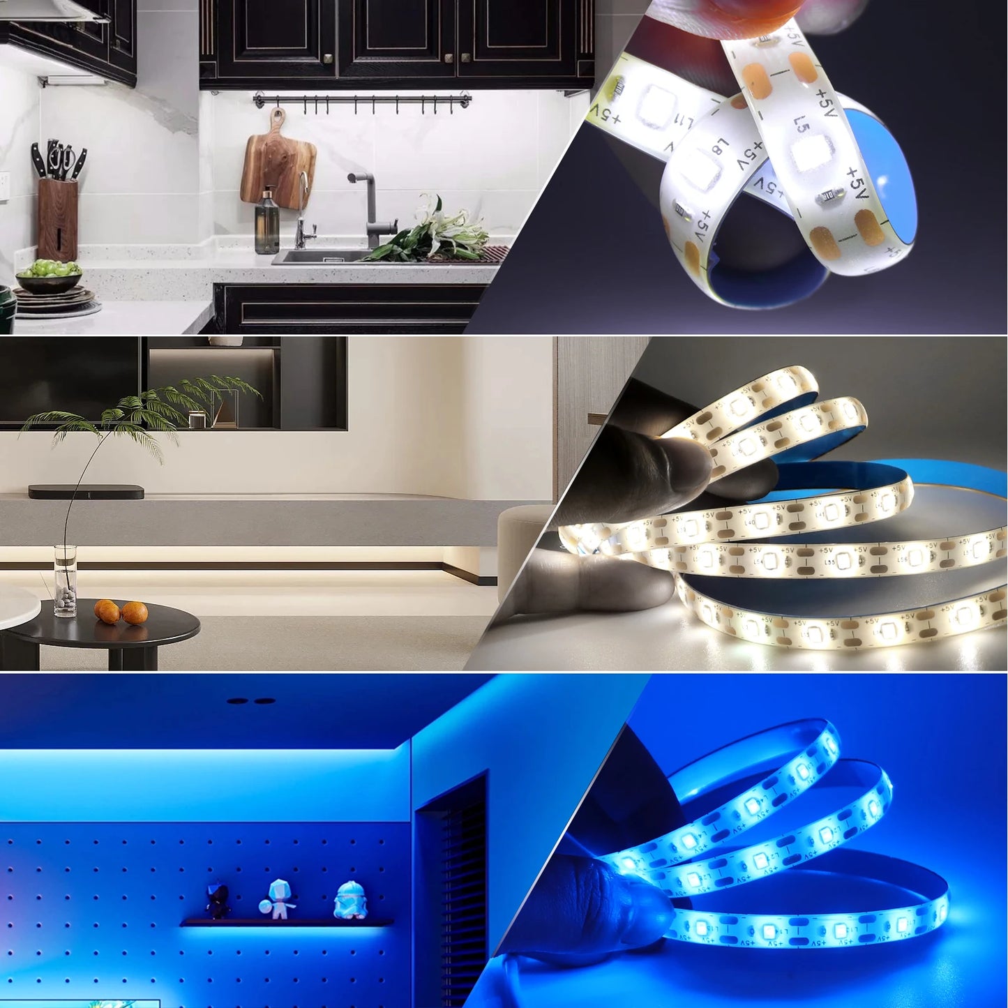 LED Strip Light USB 60Leds/m Flexible Led Tape for Room Decor