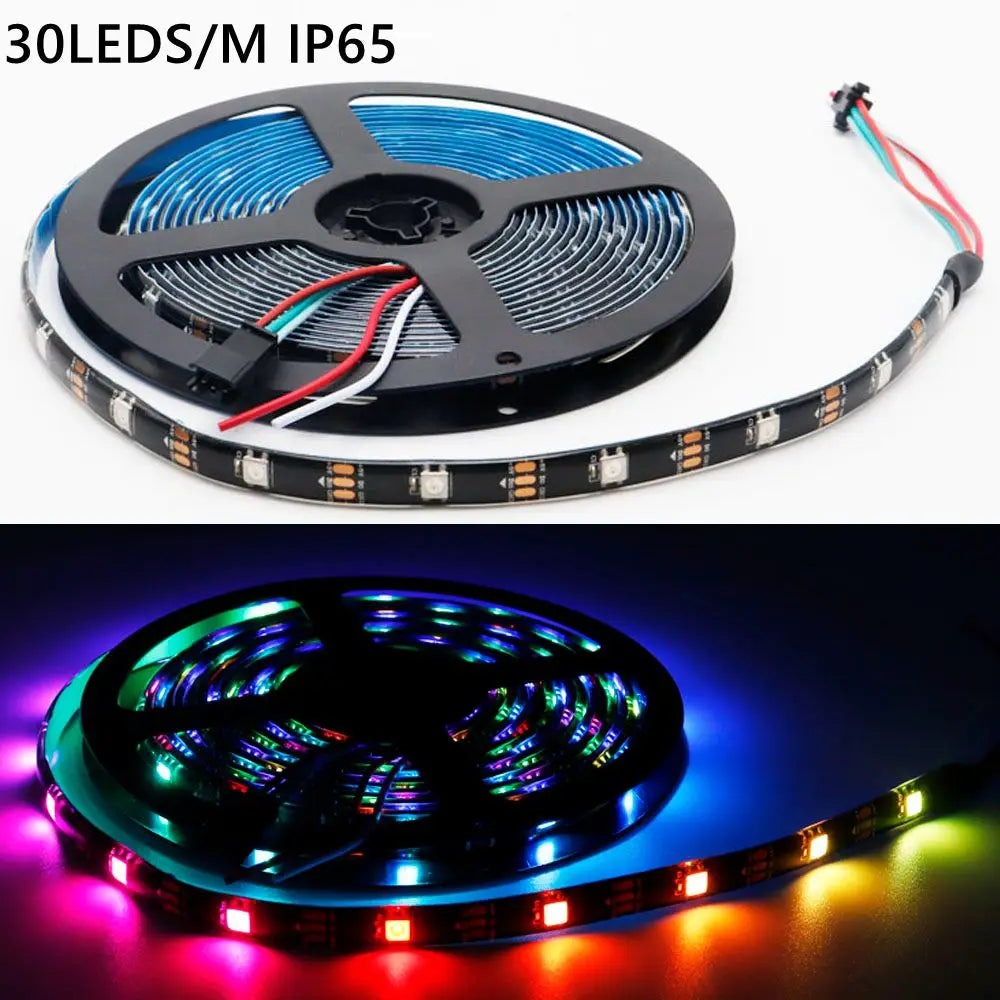 DC5V WS2812B Led Strip Light 30/60/74/96/144 LEDs