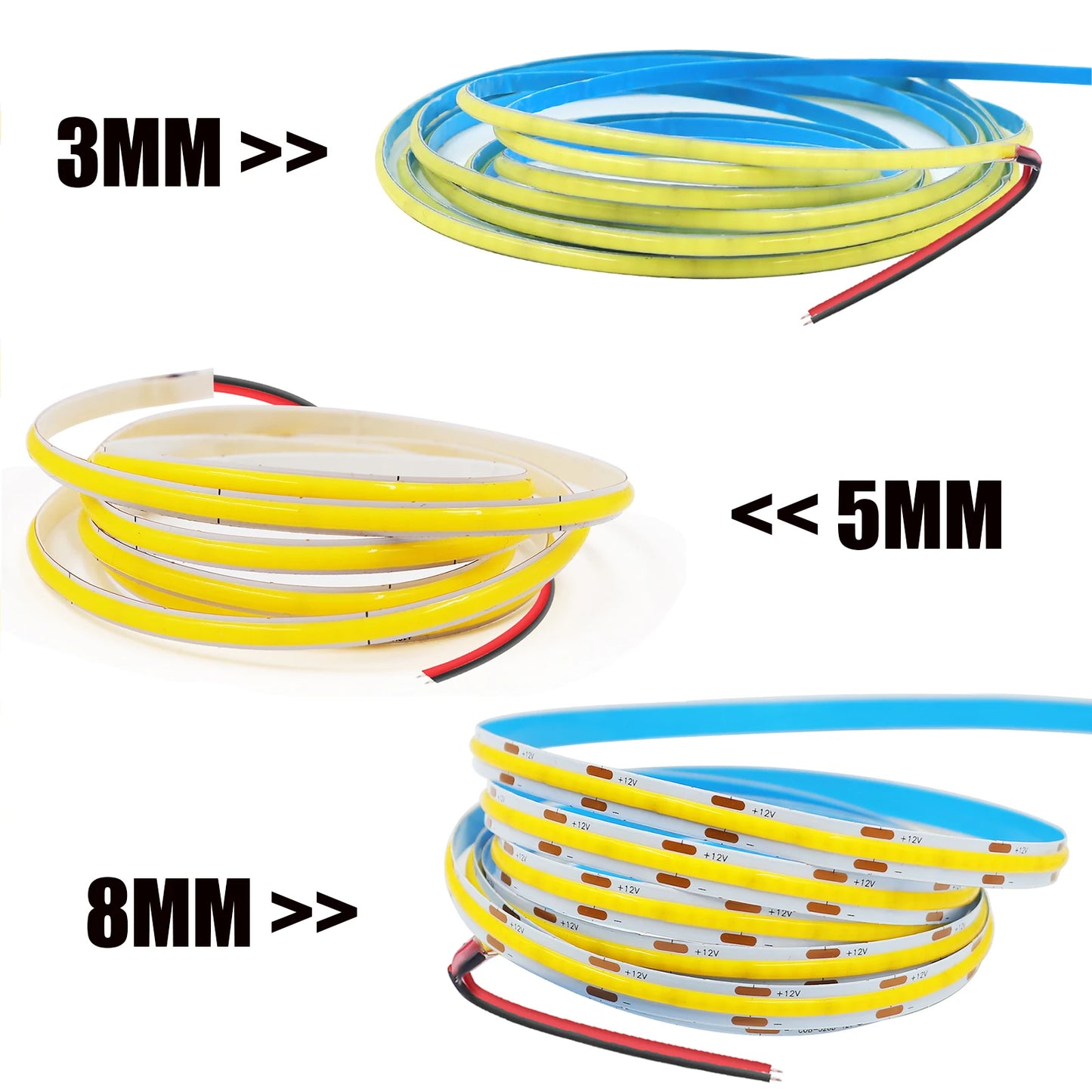 DC 12V COB LED Strip Light for Home Decor TV Backlight Rope