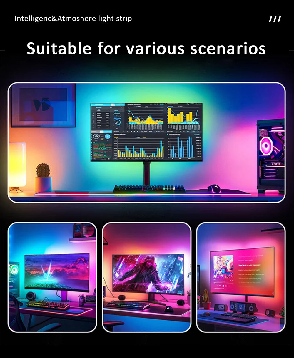 USB PC LED Strip Lights Computer Sync Light Strip Monitor